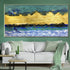 Wales Artful Abstract Hand painted Wall Painting (With Outer Floater Frame)